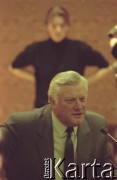 1990-1991, Wilno, Litwa.
Algirdas Brazauskas, późniejszy prezydent Litwy w latach 1993-1998.
Fot. Wojciech Druszcz, zbiory Ośrodka KARTA