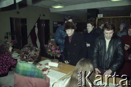 3.03.1991, Łotwa.
Referendum, w którym mieszkańcy państwa zdecydowali o niepodległości Łotwy.
Fot. Wojciech Druszcz, zbiory Ośrodka KARTA
