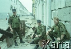 1991, Ryga, Łotwa.
Żołnierze na ulicy.
Fot. Wojciech Druszcz, zbiory Ośrodka KARTA
