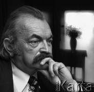 1973, Warszawa, Polska.
Pisarz Edmund Niziurski.
Fot. Wojciech Druszcz, zbiory Ośrodka KARTA