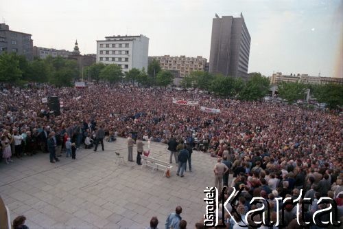 Maj 1989, Gdynia, Polska.
Wiec 