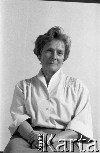 Kwiecień 1989, Polska.
Olga Krzyżanowska, kandydatka Komitetu Obywatelskiego 