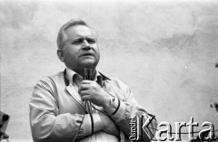 Maj 1989, Żukowo, Polska.
Czesław Nowak podczas spotkania z kandydatami Komitetu Obywatelskiego 