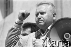 Maj 1989, Żukowo, Polska.
Czesław Nowak podczas spotkania z kandydatami Komitetu Obywatelskiego 