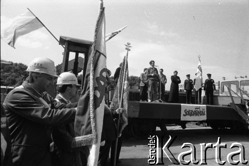 Maj 1989, Gdańsk-Orunia, Polska.
Spotkanie z kandydatkami Komitetu Obywatelskiego 