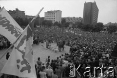 Maj 1989, Gdynia, Polska.
Wiec 