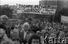 Maj 1989, Gdynia, Polska.
Wiec 