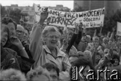 Maj 1989, Gdynia, Polska.
Wiec 