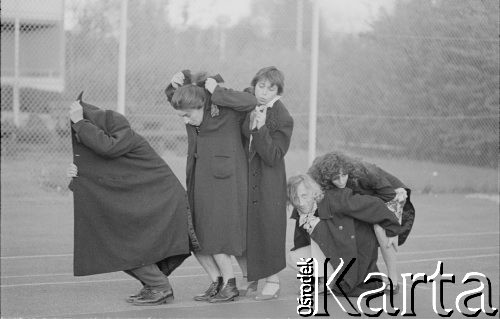 1986, Ferrara, Włochy.
Próba do spektaklu ulicznego Teatru Ósmego Dnia 