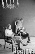 1988, Berlin, Niemcy.
Aktorzy Teatru Ósmego Dnia, od lewej: Adam Borowski, Marcin Kęszycki i Tadeusz Janiszewski.
Fot. Joanna Helander, zbiory Ośrodka KARTA