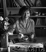 Poetka, laureatka literackiej Nagrody Nobla Wisława Szymborska.
Fot. Joanna Helander, zbiory Ośrodka KARTA