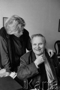 2001, Kraków, Polska.
Czesław Miłosz, poeta, z żoną Carol Thigpen-Miłosz.
Fot. Joanna Helander, zbiory Ośrodka KARTA