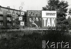 Ok. 1980, Ruda Śląska, Polska.
Plakat propagandowy PZPR: 