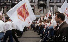 1980, Katowice, woj. katowickie, Polska.
Podchód pierwszomajowy.
Fot. Joanna Helander, zbiory Ośrodka KARTA