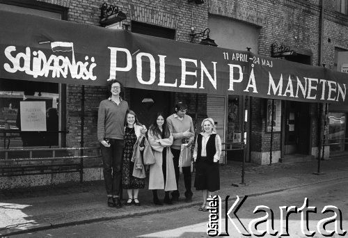 1981, Göteborg, Szwecja.
Uczestnicy festiwalu niezależnej kultury polskiej w Towarzystwie Maneten.
Fot. Joanna Helander, zbiory Ośrodka KARTA