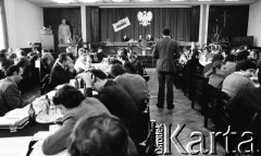 12.12.1981, Gdańsk, Polska. 
Obrady Komisji Krajowej NSZZ 