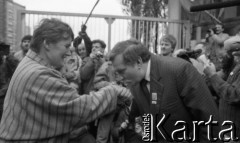 29.04.1989, Gdańsk, Polska.
Stocznia Gdańska im. Lenina. Spotkanie Lecha Wałęsy z kandydatami na posłów i senatorów Komitetu Obywatelskiego 