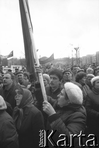 1991 (?), Wilno, Litwa.
Manifestacja.
Fot. Anna Pietuszko, zbiory Ośrodka KARTA