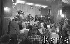 17.09.1980, Gdańsk, Polska.
Spotkanie przedstawicieli niezależnego ruchu związkowego z całego kraju w siedzibie gdańskiego Międzyzakładowego Komitetu Założycielskiego NSZZ 