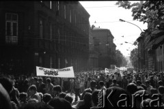 1981, Kraków, Polska.
Demonstracja niezależna. 
Fot. Piotr Dylik, zbiory Ośrodka Karta.