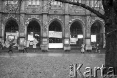 Luty 1981, Kraków, Polska.
Strajk studentów Uniwersytetu Jagiellońskiego w Collegium Novum.
Fot. Piotr Dylik, zbiory Ośrodka Karta.