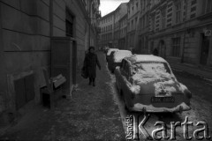 1991, Kraków, Polska.
Ulica Gołębia zimą.
Fot. Piotr Dylik, zbiory Ośrodka KARTA