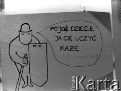 13.12.1981, Gdańsk, Polska.
Wprowadzenie stanu wojennego. Plakat z napisem: 