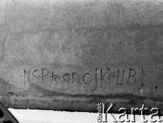13.12.1981, Gdańsk, Polska.
Wprowadzenie stanu wojennego. Napis na murze: 