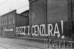 4.07.1981, Gdańsk, Polska.
Napis na murze autorstwa Zygmunta Błażka: 
