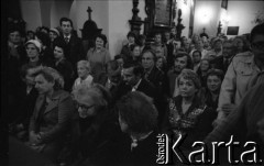 Lipiec 1981, Kraków, Polska.
Msza święta, uczestniczyli w niej działacze małopolskiej 