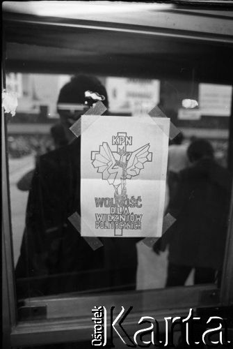 Wrzesień 1981, Gdańsk, Polska.
Plakaty Konfederacji Polski Niepodległej o treści: 