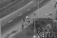 1.05.1983, Kraków, Polska.
Nowa Huta, niezależna manifestacja. 
Fot. Witold Górka, zbiory Ośrodka KARTA