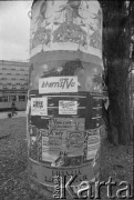 1981, Kraków, Polska. 
Plakaty antykomunistyczne dotyczące m.in. telewizji. 
Fot. Witold Górka, zbiory Ośrodka KARTA