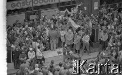Maj 1989, Wrocław, Polska. 
Kampania wyborcza przed wyborami parlamentarnymi, wiec Komitetu Obywatelskiego 