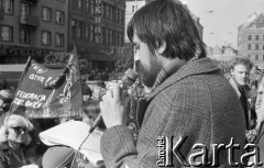 28.04.1990, Wrocław, Polska.
Manifestacja Ruchu Wolność i Pokój pod hasłem 