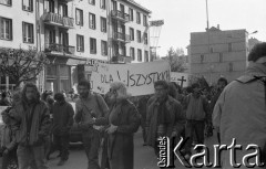 28.04.1990, Wrocław, Polska.
Manifestacja Ruchu Wolność i Pokój pod hasłem 