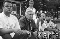 24.08.1990, Wrocław, Polska.
Kazimierz Górski podczas Festiwalu Kultury Fizycznej NSZZ 