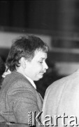 23-24.02.1991, Gdańsk, Polska.
Lech Kaczyński podczas obrad III Krajowego Zjazdu Delegatów NSZZ 