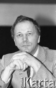 23-24.02.1991, Gdańsk, Polska.
Jan Rulewski podczas obrad III Krajowego Zjazdu Delegatów NSZZ 
