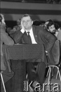 23-24.02.1991, Gdańsk, Polska.
Prezydent Lech Wałęsa podczas obrad III Krajowego Zjazdu Delegatów NSZZ 