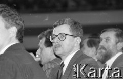 23-24.02.1991, Gdańsk, Polska.
Jacek Merkel podczas III Krajowego Zjazdu Delegatów NSZZ 