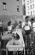 1990, Wrocław, Polska.
Bieg Solidarności zorganizowany przez Region Dolny Śląsk NSZZ 