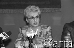 Początek lat 90., Polska.
Barbara Blida - posłanka na Sejm z Socjaldemokracji Rzeczypospolitej Polskiej.
Fot. Mieczysław Michalak, zbiory Ośrodka KARTA