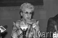 Początek lat 90., Polska.
Barbara Blida - posłanka na Sejm z Socjaldemokracji Rzeczypospolitej Polskiej.
Fot. Mieczysław Michalak, zbiory Ośrodka KARTA