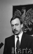 Lata 90., Wrocław, Polska.
Bogdan Zdrojewski - prezydent Wrocławia.
Fot. Mieczysław Michalak, zbiory Ośrodka KARTA