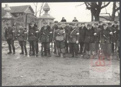 1944, okolice Wilna.
Żołnierze 3 Wileńskiej Brygady Armii Krajowej na zbiórce. Brygada działała na Wileńszczyźnie, brała udział w akcji Burza i operacji 