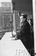 10-12.03.1943, Londyn, Anglia, Wielka Brytania.
Trafalgar Square. Przemówienie polskiego ambasadora Edwarda Raczyńskiego podczas kampanii 