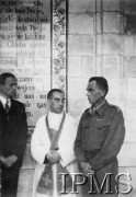 28.11.1943, Jerozolima, Palestyna.
Poświęcenie tablicy z Modlitwą Pańską, ufundowanej przez 8 Brygadę Strzelców w kościele 