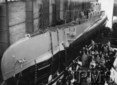 17.10.1938, Rotterdam, Holandia.
Stocznia Rotterdamsche Droogdok Maatschappij - wodowanie okrętu podwodnego 