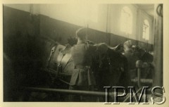 1921-1939, Polska.
Żołnierze Wojska Polskiego w stajni. 
Fot. NN, Instytut Polski i Muzeum im. gen. Sikorskiego w Londynie